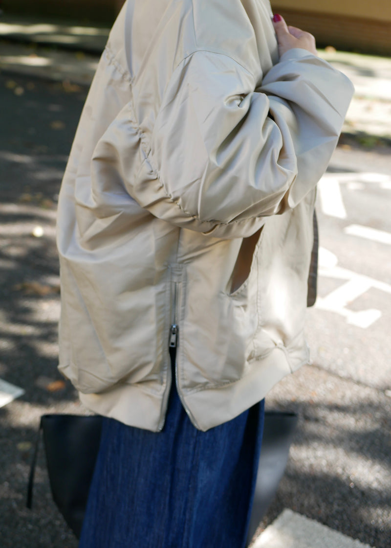 ‘CREAM’ Nylon Bomber Classic