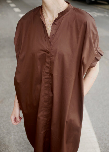 ‘MARLENE' short dress chocolate