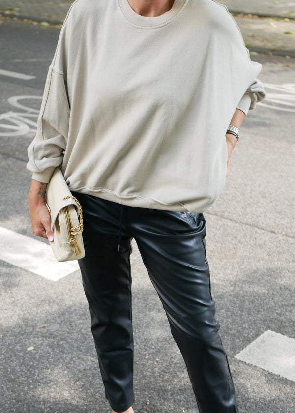 ‘LIGHT SWEAT OVERCUT' Sweater Sand