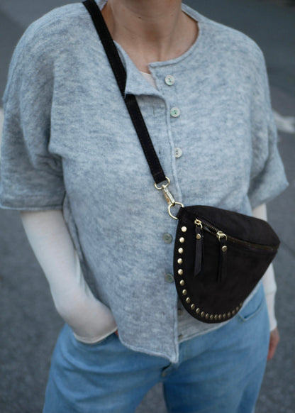 ‘STUDDS’ Cross Body Bag brown
