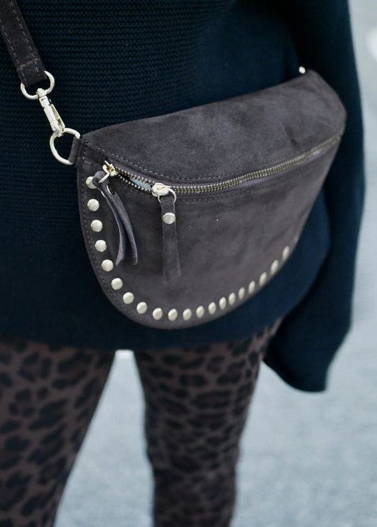 ‘STUDDS’ Cross Body Bag brown