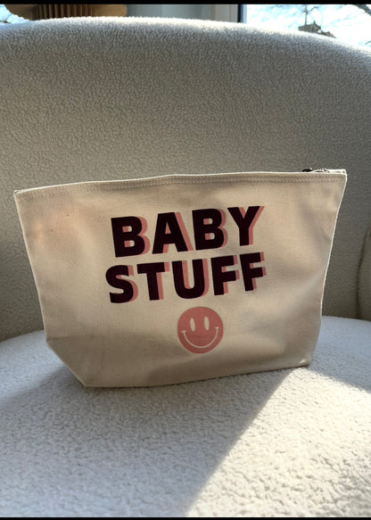 BABY STUFF CANVAS CLUTCH Rosa
