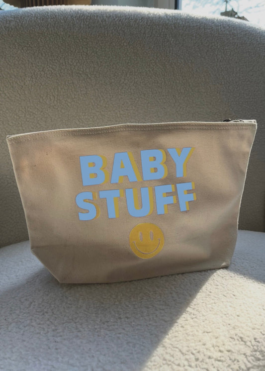 BABY STUFF CANVAS CLUTCH blau