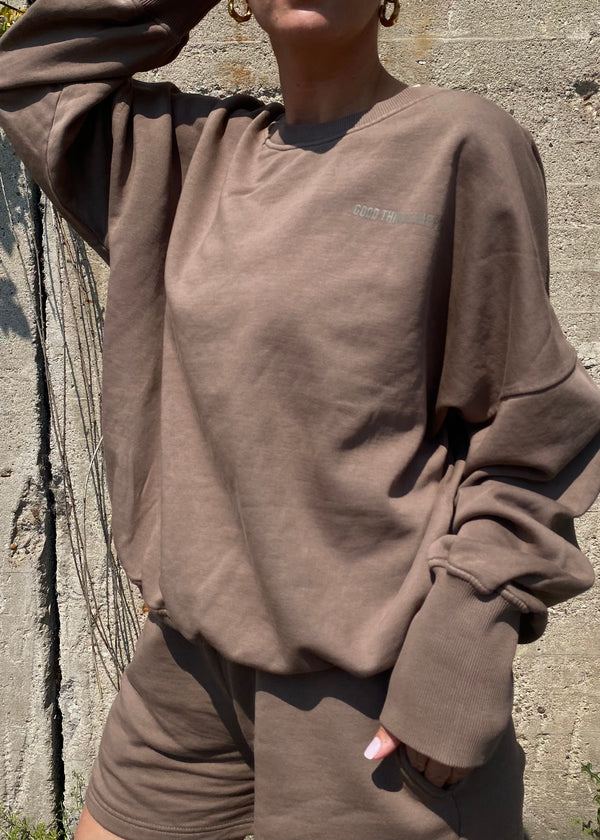’GRIFFIN’ Overcut used Sweater taupe