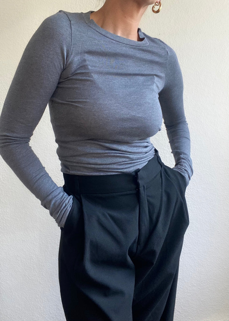 ‘JIL’ soft cotton Longsleeve antra