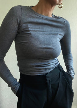 ‘JIL’ soft cotton Longsleeve antra
